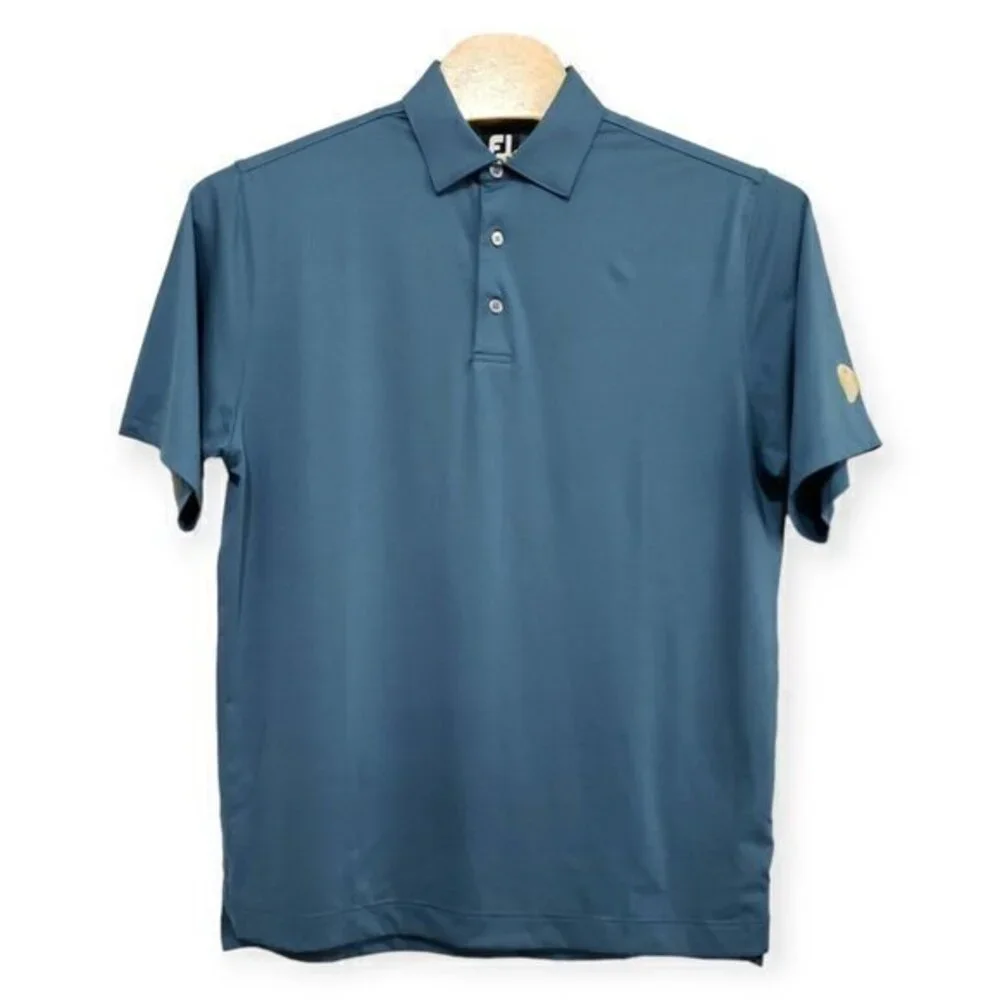 FootJoy Mens Large Fernandina Beach Golf Club Athletic Short Sleeve Polo Florida